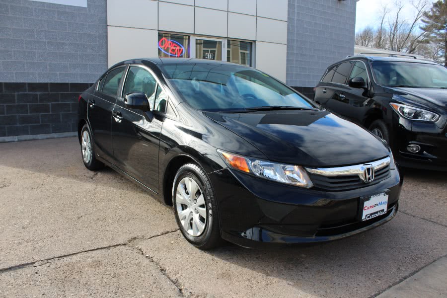2012 Honda Civic Sdn 4dr Auto LX PZEV, available for sale in Manchester, Connecticut | Carsonmain LLC. Manchester, Connecticut