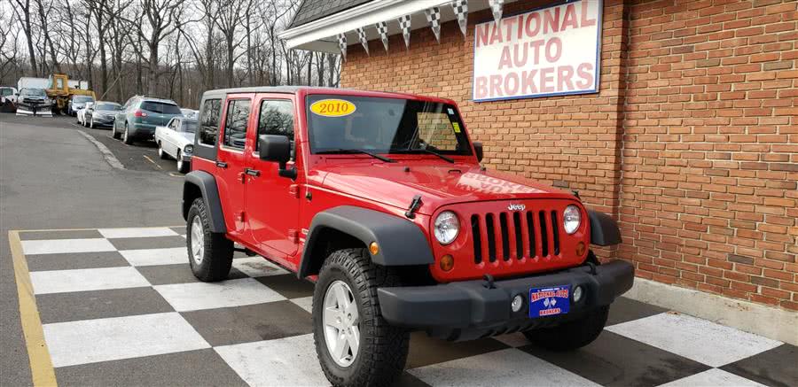 2010 Jeep Wrangler Unlimited 4WD 4dr Sport, available for sale in Waterbury, Connecticut | National Auto Brokers, Inc.. Waterbury, Connecticut