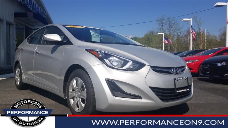 2016 Hyundai Elantra 4dr Sdn Auto SE (Alabama Plant), available for sale in Wappingers Falls, New York | Performance Motor Cars. Wappingers Falls, New York