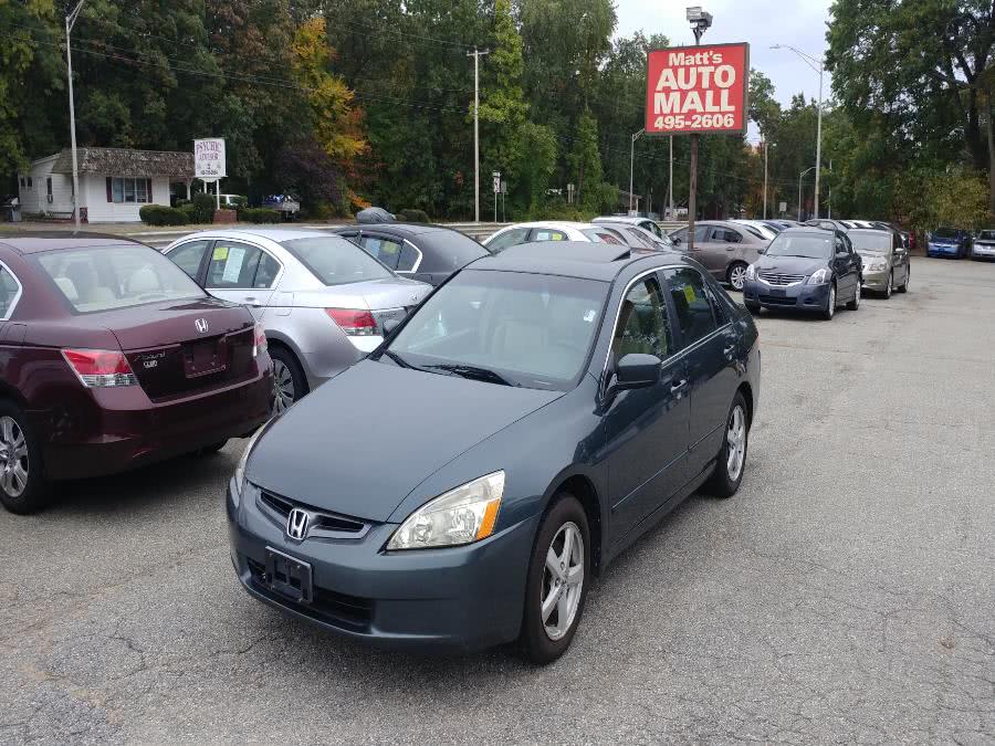 2004 Honda Accord Sdn EX Auto w/Leather/XM, available for sale in Chicopee, Massachusetts | Matts Auto Mall LLC. Chicopee, Massachusetts