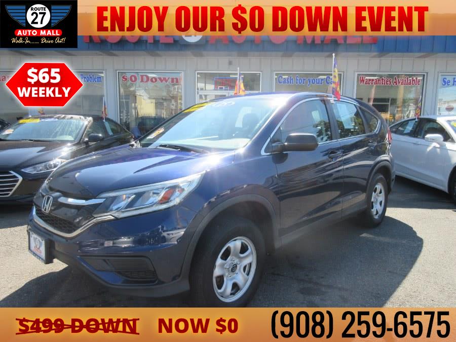 2015 Honda CR-V AWD 5dr LX, available for sale in Linden, New Jersey | Route 27 Auto Mall. Linden, New Jersey