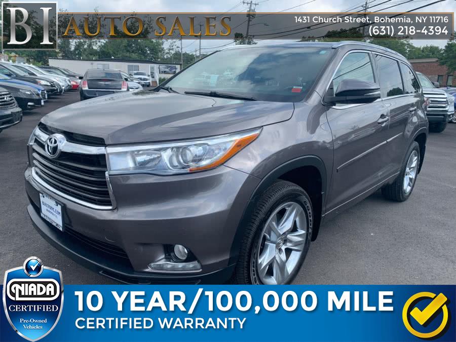 2015 Toyota Highlander AWD 4dr V6 Limited (Natl), available for sale in Bohemia, New York | B I Auto Sales. Bohemia, New York