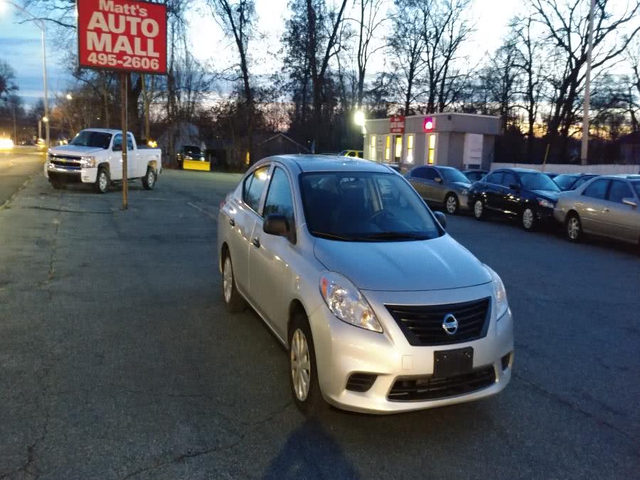 2012 Nissan Versa 4dr Sdn CVT 1.6 S, available for sale in Chicopee, Massachusetts | Matts Auto Mall LLC. Chicopee, Massachusetts