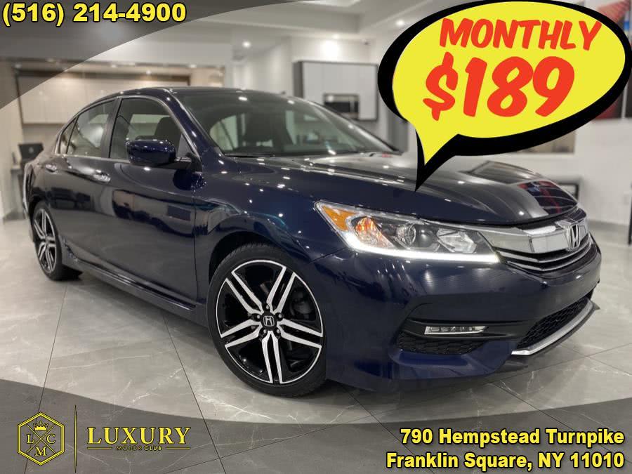 2017 Honda Accord Sedan Sport SE CVT, available for sale in Franklin Square, New York | Luxury Motor Club. Franklin Square, New York