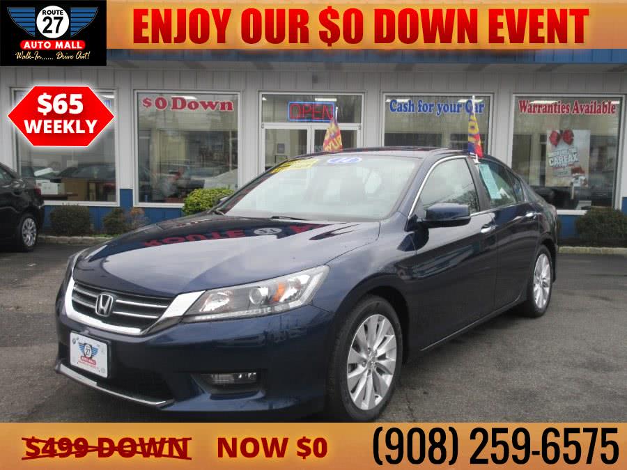 2014 Honda Accord Sedan 4dr I4 CVT EX-L, available for sale in Linden, New Jersey | Route 27 Auto Mall. Linden, New Jersey