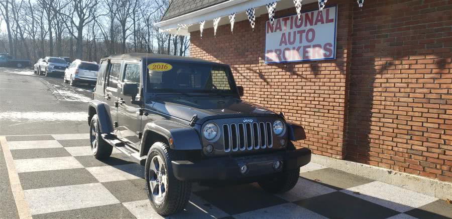 2016 Jeep Wrangler Unlimited 4WD 4dr Sahara, available for sale in Waterbury, Connecticut | National Auto Brokers, Inc.. Waterbury, Connecticut