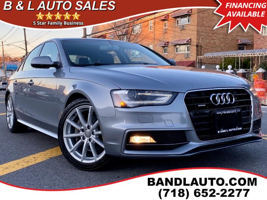 2015 Audi A4 4dr Sdn Auto quattro 2.0T Premium Plus, available for sale in Bronx, New York | B & L Auto Sales LLC. Bronx, New York