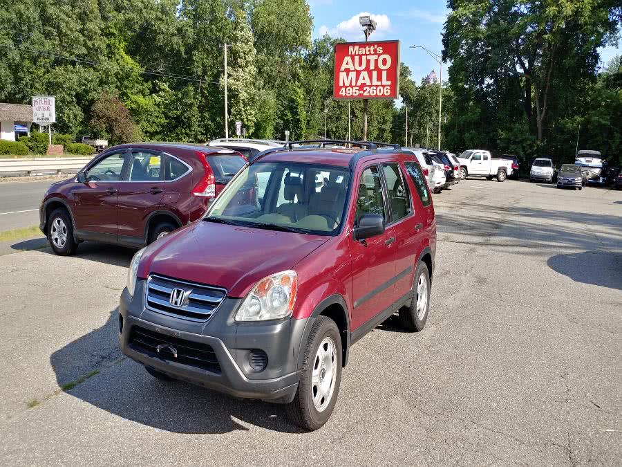 2006 Honda CR-V 4WD LX AT, available for sale in Chicopee, Massachusetts | Matts Auto Mall LLC. Chicopee, Massachusetts