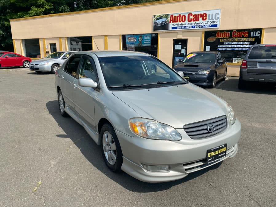 2003 Toyota Corolla 4dr Sdn S Auto, available for sale in Vernon, Connecticut | Auto Care Motors. Vernon, Connecticut