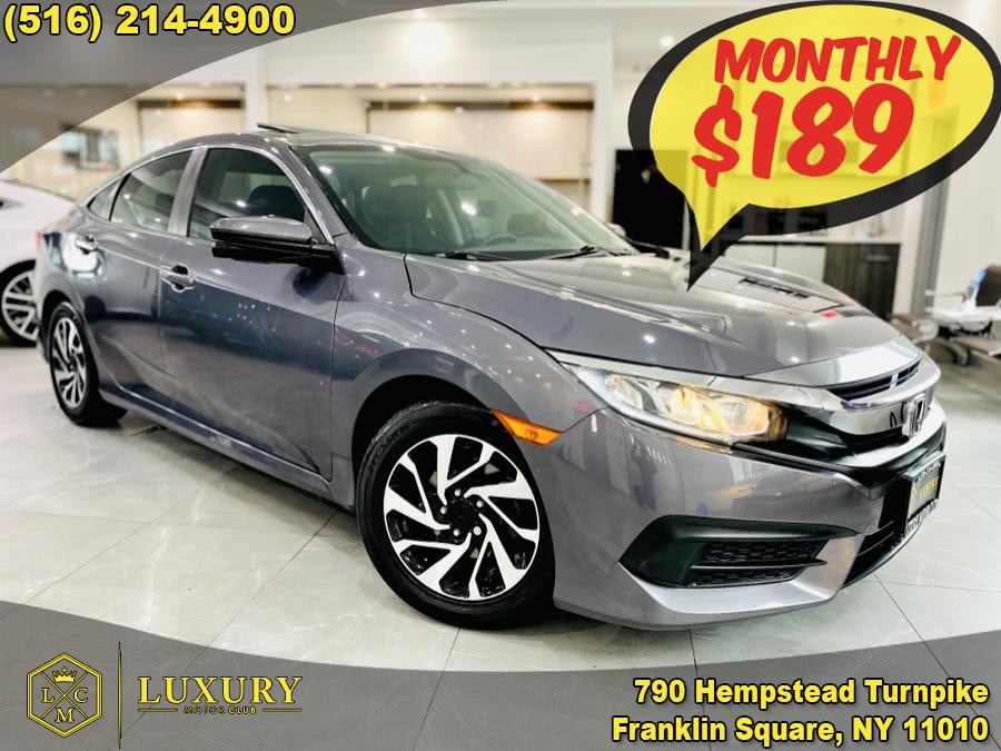 2016 Honda Civic Sedan 4dr CVT EX, available for sale in Franklin Square, New York | Luxury Motor Club. Franklin Square, New York