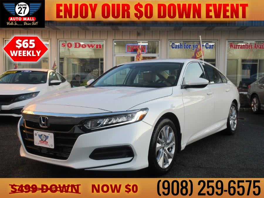 2019 Honda Accord Sedan LX 1.5T CVT, available for sale in Linden, New Jersey | Route 27 Auto Mall. Linden, New Jersey