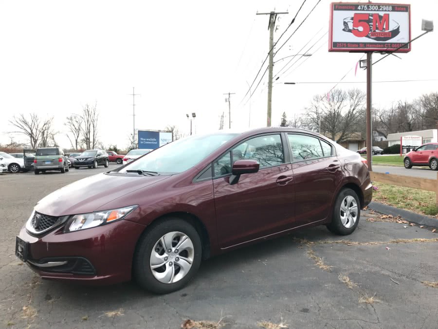 2015 Honda Civic Sedan 4dr CVT LX, available for sale in Hamden, Connecticut | 5M Motor Corp. Hamden, Connecticut
