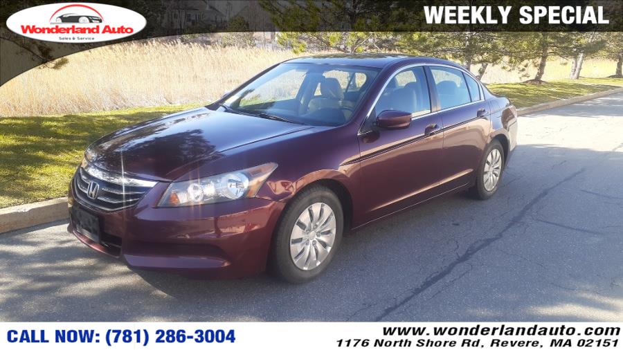 2012 Honda Accord Sdn 4dr I4 Auto LX PZEV, available for sale in Revere, Massachusetts | Wonderland Auto. Revere, Massachusetts