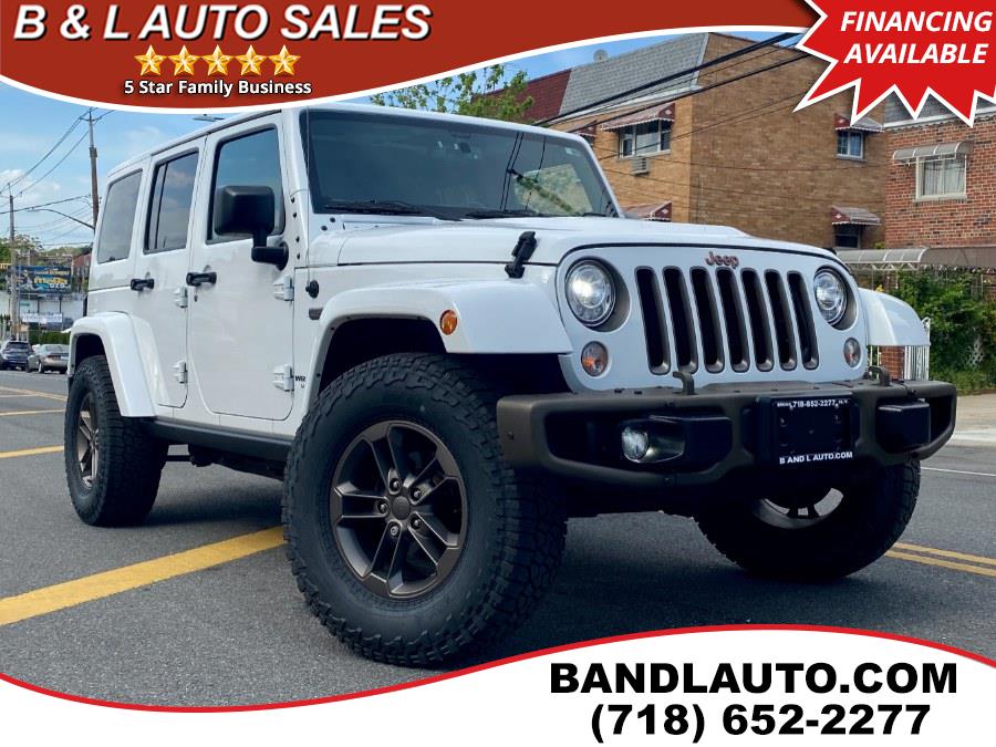 2017 Jeep Wrangler Unlimited 75th Anniversary Edition 4x4, available for sale in Bronx, New York | B & L Auto Sales LLC. Bronx, New York