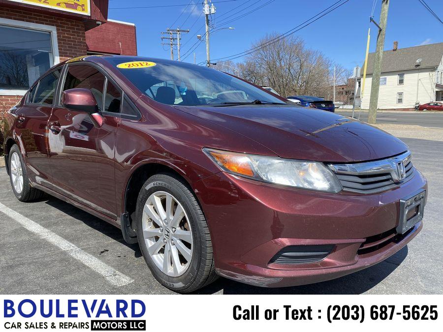 2012 Honda Civic Sedan 4D EX-L 1.8L I4 Auto, available for sale in New Haven, Connecticut | Boulevard Motors LLC. New Haven, Connecticut