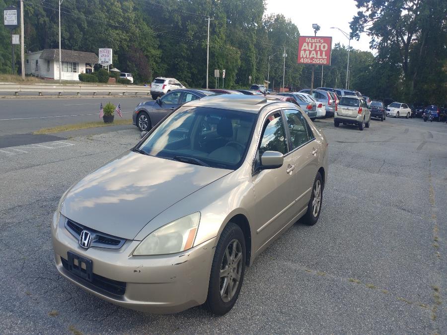 2003 Honda Accord Sdn EX Auto V6 w/Leather, available for sale in Chicopee, Massachusetts | Matts Auto Mall LLC. Chicopee, Massachusetts