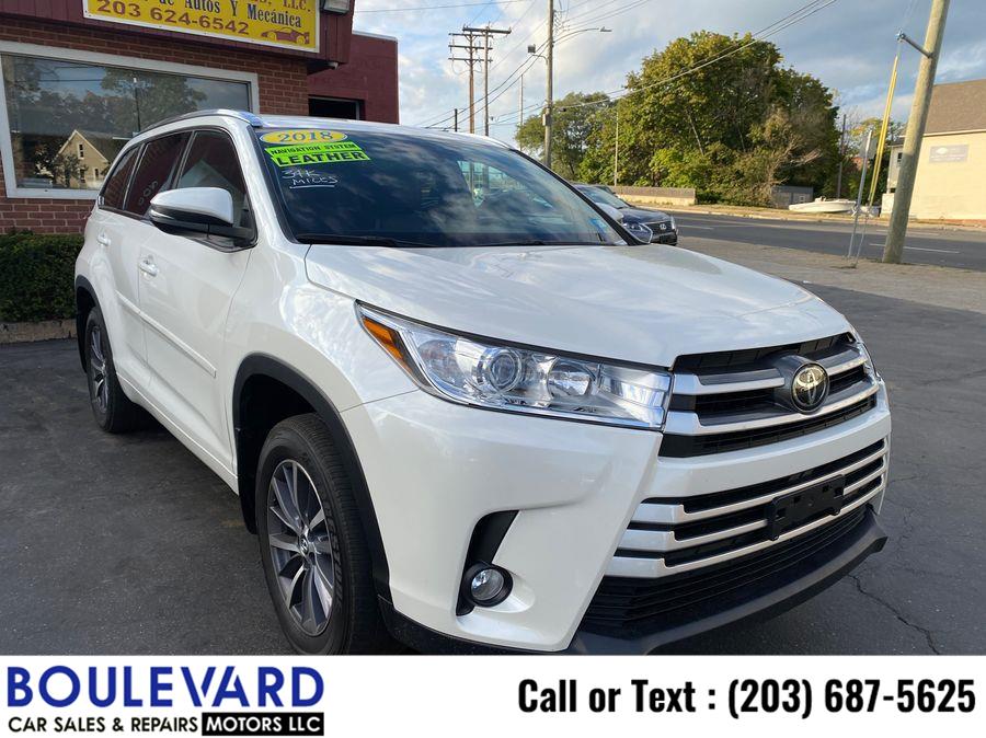 2018 Toyota Highlander XLE Sport Utility 4D, available for sale in New Haven, Connecticut | Boulevard Motors LLC. New Haven, Connecticut