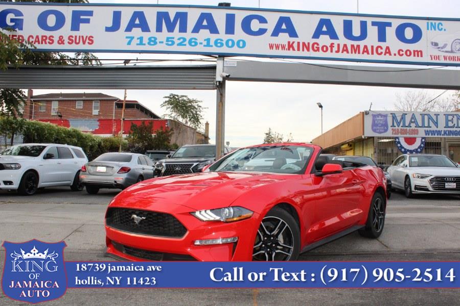 2020 Ford Mustang EcoBoost Premium Convertible, available for sale in Hollis, New York | King of Jamaica Auto Inc. Hollis, New York