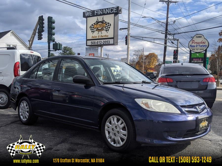 2004 Honda Civic 4dr Sdn LX Auto, available for sale in Worcester, Massachusetts | Rally Motor Sports. Worcester, Massachusetts