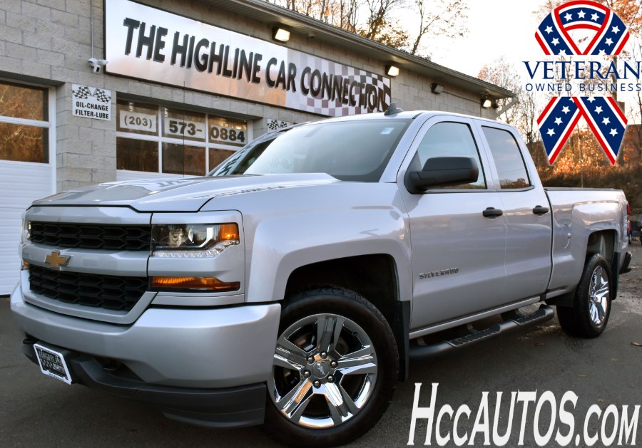 2018 Chevrolet Silverado 1500 4WD Double Cab Custom, available for sale in Waterbury, Connecticut | Highline Car Connection. Waterbury, Connecticut