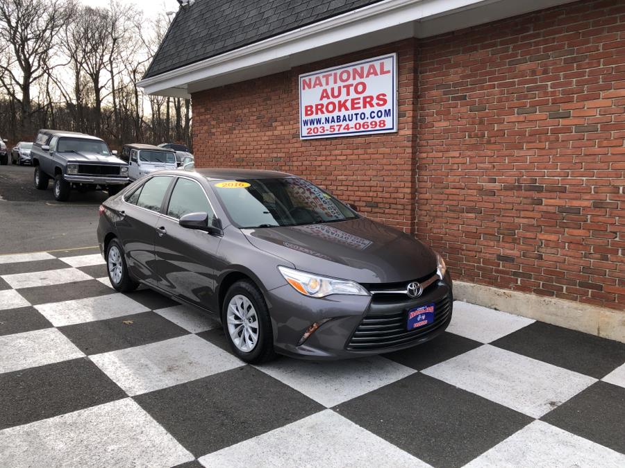 2016 Toyota Camry 4dr Sedan Auto LE, available for sale in Waterbury, Connecticut | National Auto Brokers, Inc.. Waterbury, Connecticut