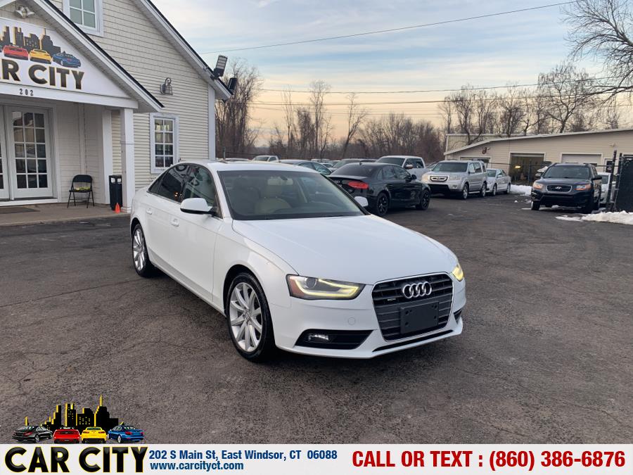 2013 Audi A4 4dr Sdn Auto quattro 2.0T Premium Plus, available for sale in East Windsor, Connecticut | Car City LLC. East Windsor, Connecticut