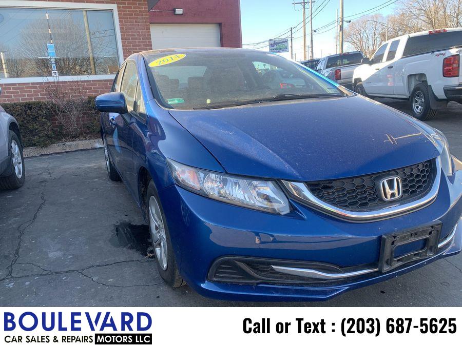 2014 Honda Civic LX Sedan 4D, available for sale in New Haven, Connecticut | Boulevard Motors LLC. New Haven, Connecticut