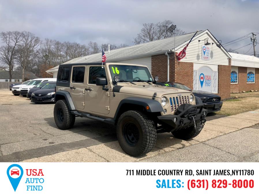 2016 Jeep Wrangler Unlimited 4WD 4dr Sport, available for sale in Saint James, New York | USA Auto Find. Saint James, New York