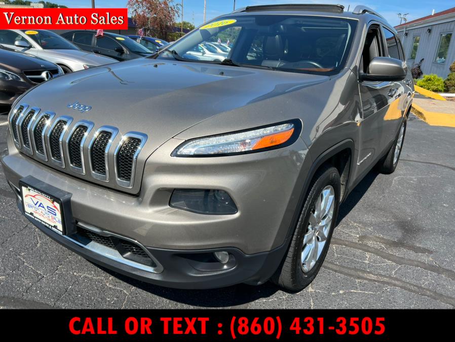 2016 Jeep Cherokee 4WD 4dr Limited, available for sale in Manchester, Connecticut | Vernon Auto Sale & Service. Manchester, Connecticut