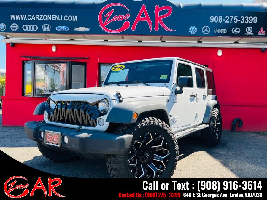 2016 Jeep Wrangler Unlimited 4WD 4dr Sport, available for sale in Linden, New Jersey | Car Zone. Linden, New Jersey