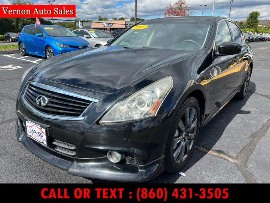 2012 INFINITI G37 Sedan Sport 4dr Journey RWD Sport, available for sale in Manchester, Connecticut | Vernon Auto Sale & Service. Manchester, Connecticut