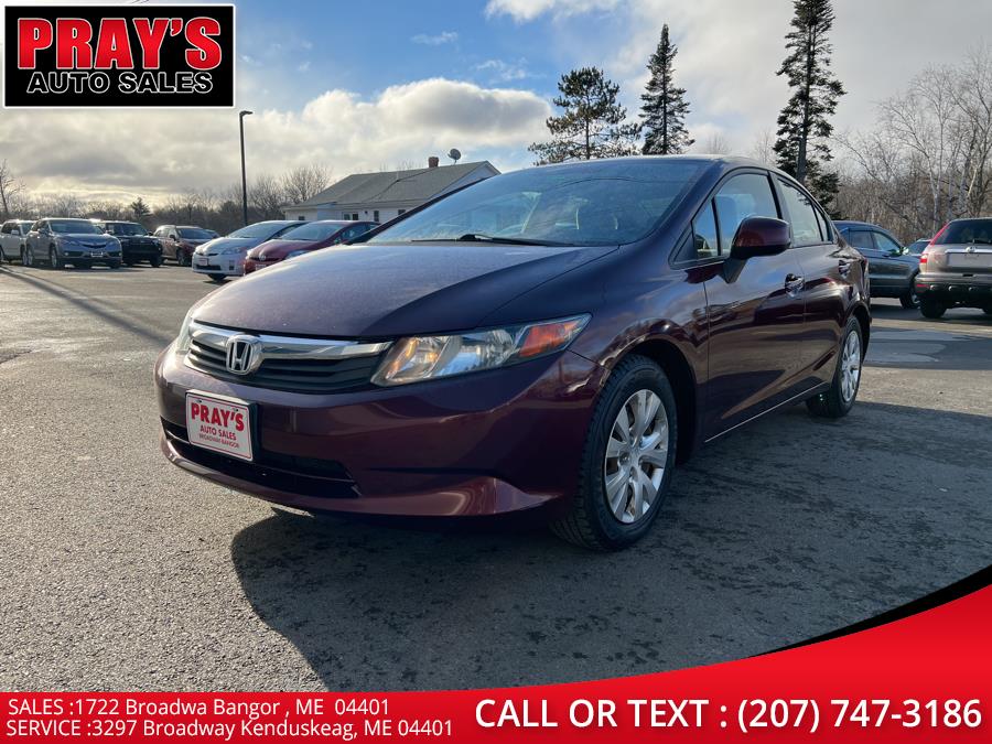 2012 Honda Civic Sdn 4dr Auto LX, available for sale in Bangor , Maine | Pray's Auto Sales . Bangor , Maine