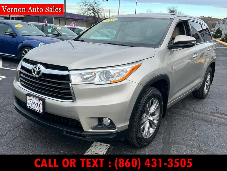 2014 Toyota Highlander AWD 4dr V6 XLE (Natl), available for sale in Manchester, Connecticut | Vernon Auto Sale & Service. Manchester, Connecticut