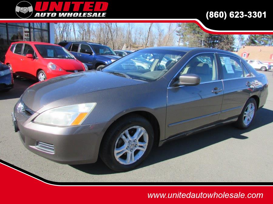 2007 Honda Accord Sdn 4dr I4 AT EX-L PZEV, available for sale in East Windsor, Connecticut | United Auto Sales of E Windsor, Inc. East Windsor, Connecticut