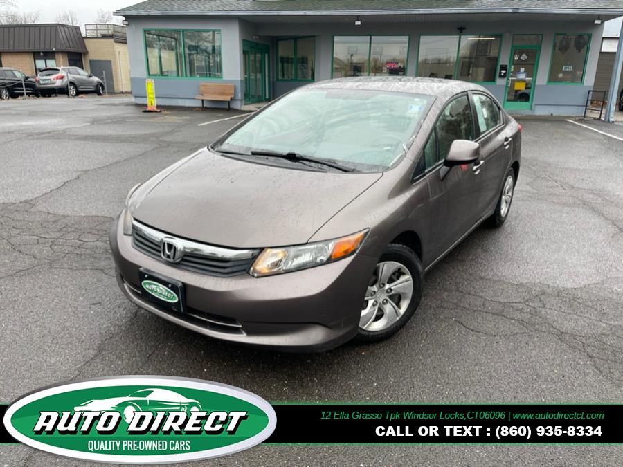 2012 Honda Civic Sdn 4dr Auto LX, available for sale in Windsor Locks, Connecticut | Auto Direct LLC. Windsor Locks, Connecticut