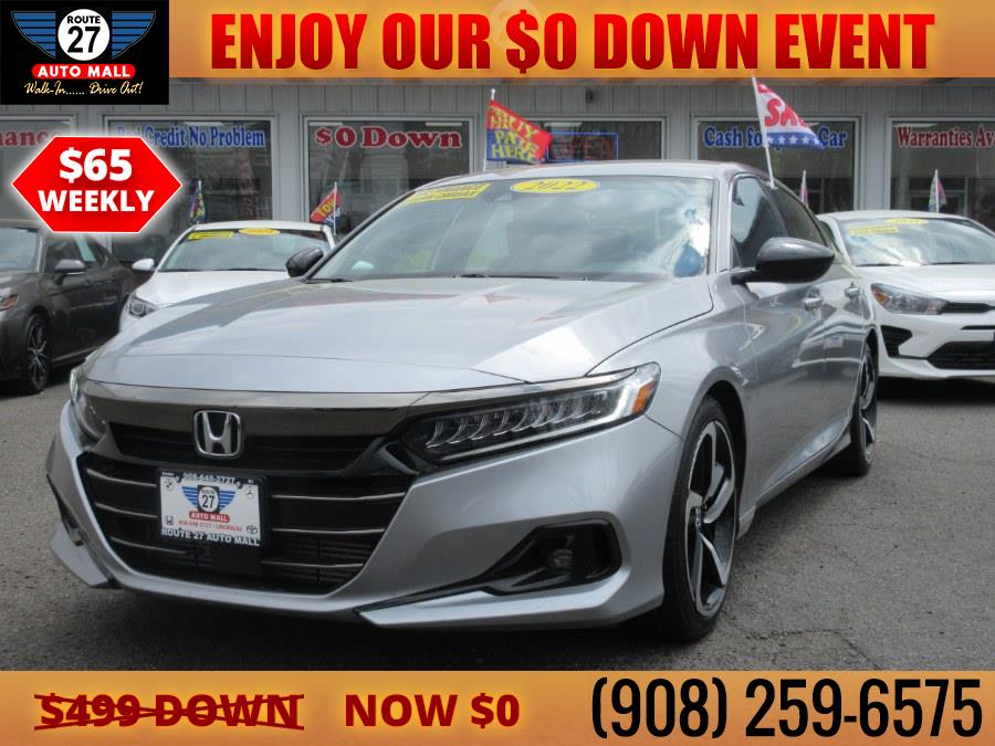 2022 Honda Accord Sedan Sport 1.5T CVT, available for sale in Linden, New Jersey | Route 27 Auto Mall. Linden, New Jersey