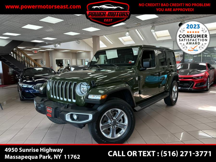 2021 Jeep Wrangler Unlimited Sahara 4x4, available for sale in Massapequa Park, New York | Power Motors East. Massapequa Park, New York