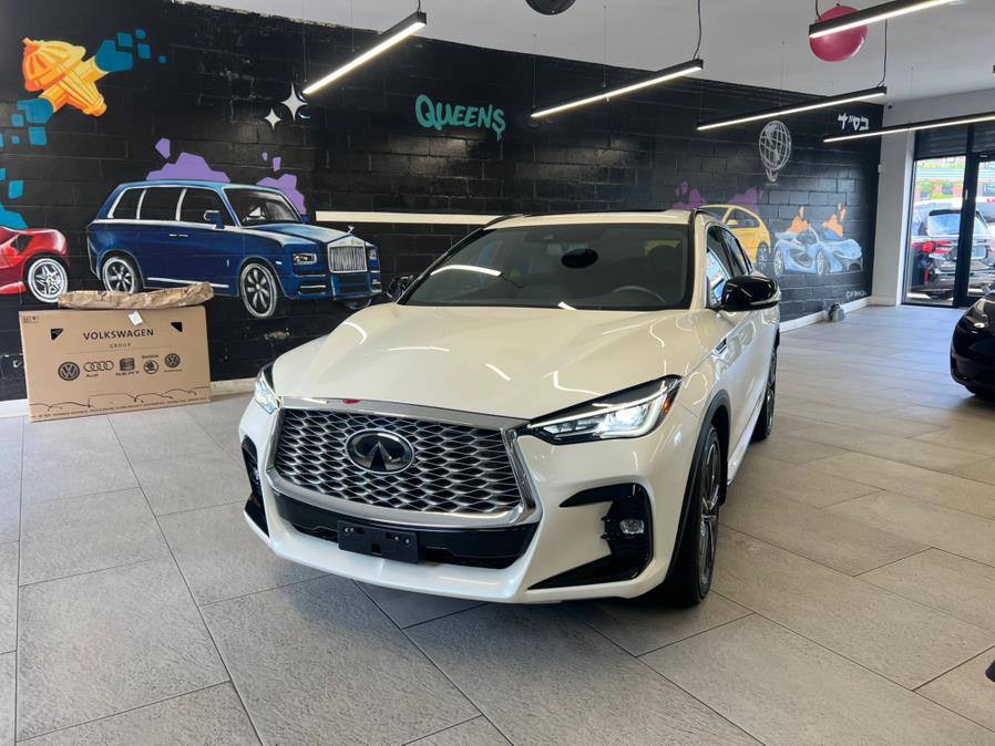 Majestic White 2023 INFINITI QX55 Luxe AWD SUV / Crossover All-Wheel Drive Automatic