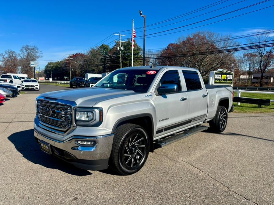 Quicksilver Metallic 2018 GMC Sierra 1500 SLT Crew Cab 4WD Pickup Truck Four-Wheel Drive Automatic