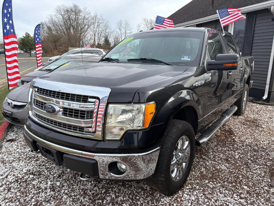 Blue 2013 Ford F-150 XL SuperCrew 4WD Pickup Truck Four-Wheel Drive Automatic