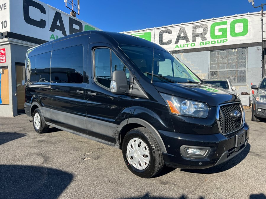Agate Black Metallic 2024 Ford Transit Passenger 350 XLT Medium Roof LB RWD Van Rear-Wheel Drive Automatic