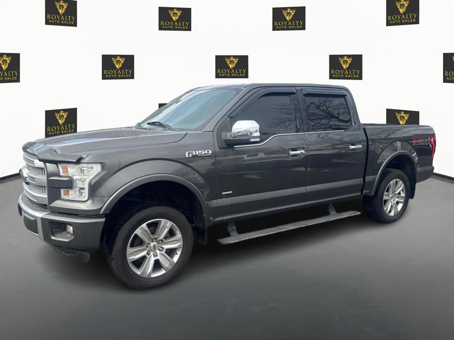 Tuxedo Black Metallic 2015 Ford F-150 Platinum SuperCrew 4WD Pickup Truck Four-Wheel Drive Automatic