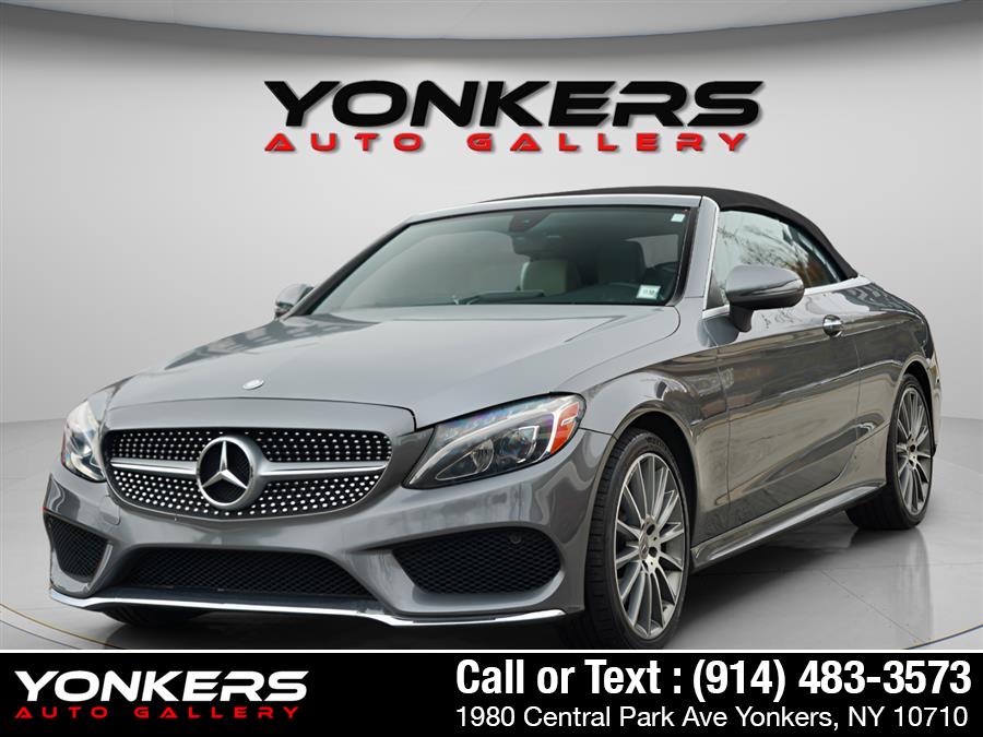 Gray (Selenite Grey Metallic) 2017 Mercedes-Benz C-Class C 300 Cabriolet 4MATIC Convertible All-Wheel Drive Automatic