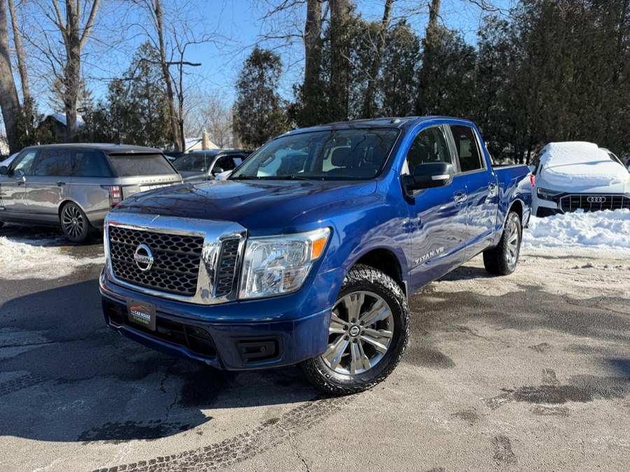 Deep Blue Pearl Metallic 2019 Nissan Titan SV Crew Cab 4WD Pickup Truck Four-Wheel Drive Automatic