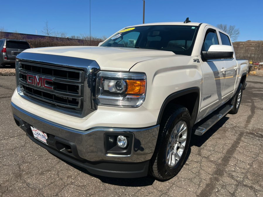 White Diamond Tricoat 2015 GMC Sierra 1500 SLE Crew Cab 4WD Pickup Truck Four-Wheel Drive Automatic