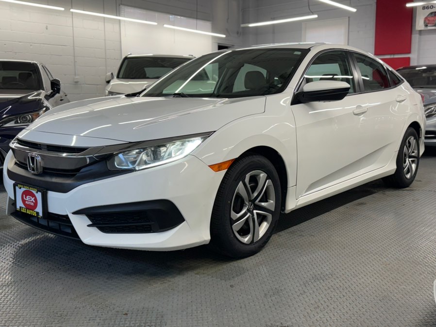 Taffeta White 2018 Honda Civic LX Sedan Front-Wheel Drive Automatic