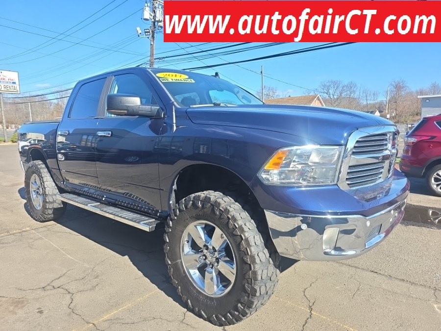 Blue Streak Pearlcoat 2017 RAM 1500 Big Horn Crew Cab 4WD Pickup Truck Four-Wheel Drive Automatic