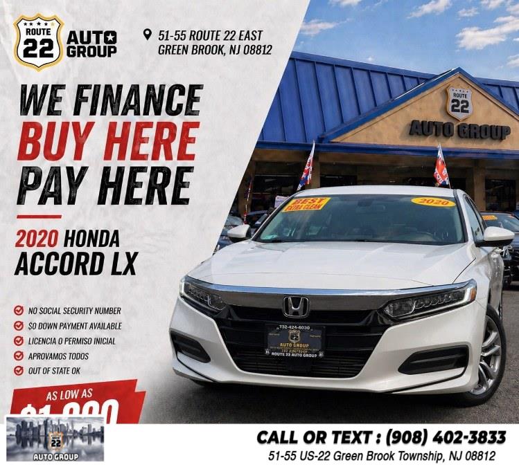Used 2020 Honda Accord Sedan in Green Brook Township, New Jersey | Route 22 Auto Group. Green Brook Township, New Jersey