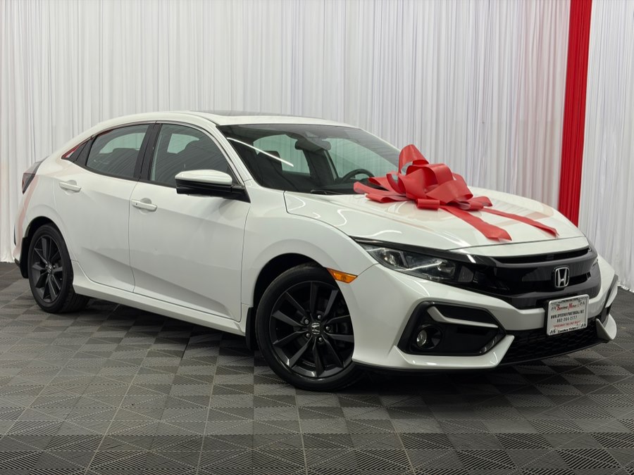 Platinum White Pearl 2021 Honda Civic Hatchback EX FWD Hatchback Front-Wheel Drive Automatic