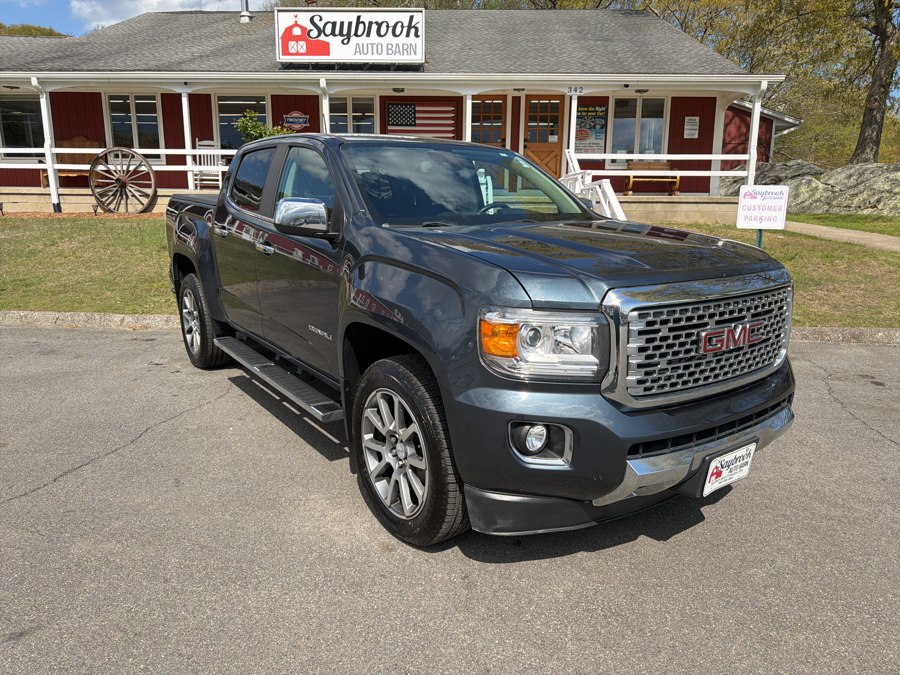 Gray 2019 GMC Canyon Denali Crew Cab 4WD Pickup Truck Four-Wheel Drive 8-Speed Automatic